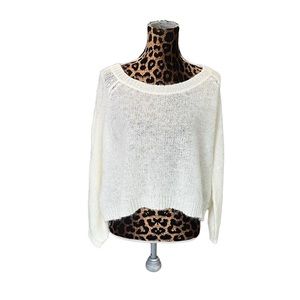 Anthropologie Rosie Neira Ivory knitted sweater alpaca blend